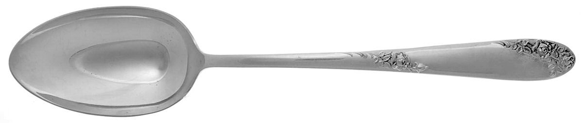 Sweetheart Rose (Sterling, 1951) Tablespoon (Serving Spoon) by Lunt Silver-1
