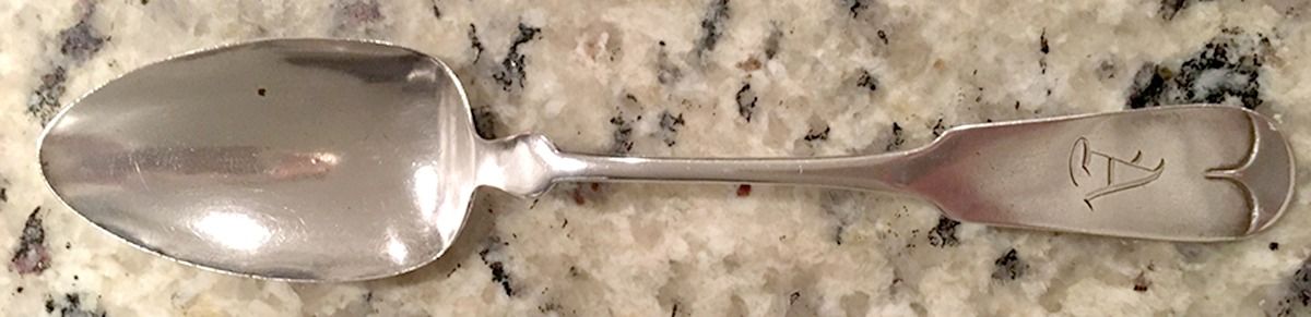 Tipped (Sterling, 1883) Tablespoon (Serving Spoon) by Lunt Silver-1