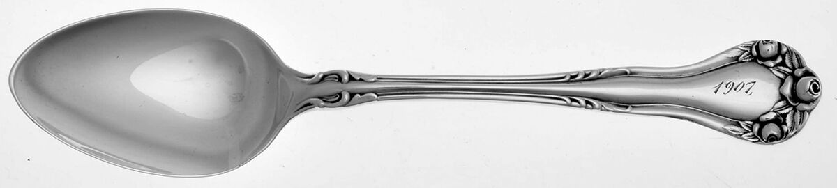 Tudor (Sterling, 1900) Monogram Teaspoon by Lunt Silver-1