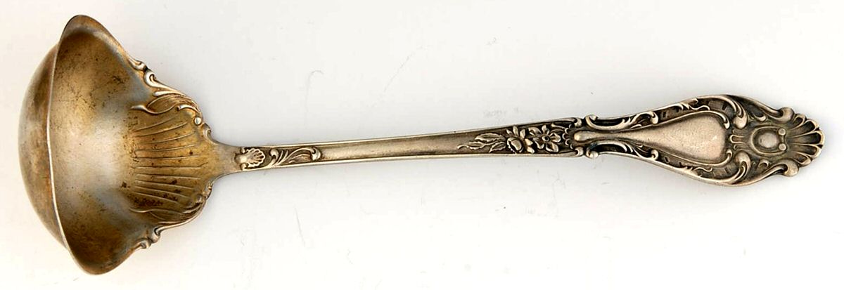Verona (Sterling, 1894) Solid Piece Cream Ladle by Lunt Silver-1