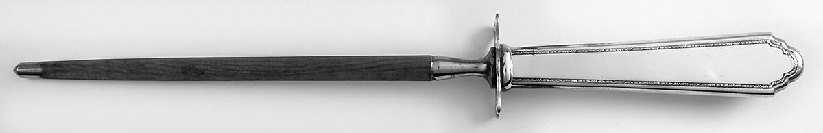 William & Mary (Sterling, 1921, No Monos) Small Steel Rod Sharpener Knife by Lunt Silver-1