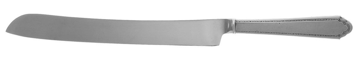 William & Mary (Sterling, 1921, No Monos) Wedding Cake Knife with Stainless Blade HC by Lunt Silver-1