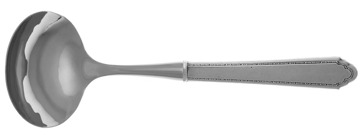 William & Mary (Sterling, 1921, No Monos) Gravy Ladle with No Spout Stainless Bowl HC by Lunt Silver-1