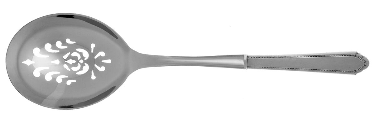 William & Mary (Sterling, 1921, No Monos) Casserole Spoon with Pierced Stainless Bowl HC by Lunt Silver-1