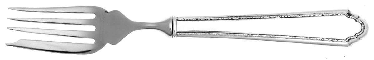 William & Mary (Sterling, 1921, No Monos) Individual Hollow Fish Fork, Stainless Tines by Lunt Silver-1