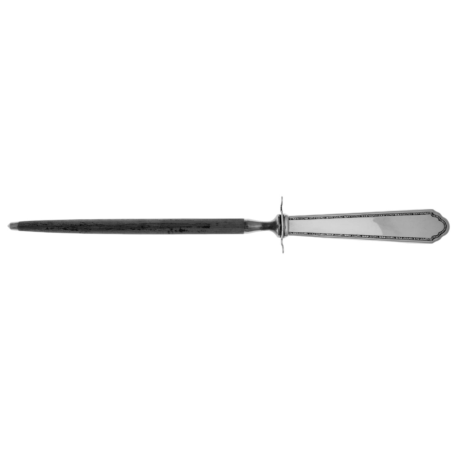 William & Mary (Sterling, 1921, No Monos) Large Steel Rod Knife Sharpener by Lunt Silver-1
