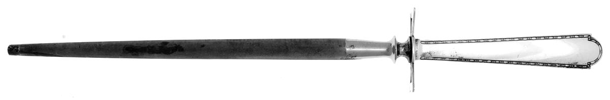 William & Mary (Sterling, 1921, No Monos) Small Steel Rod Sharpener Knife by Lunt Silver-1