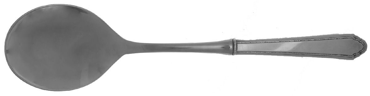 William & Mary (Sterling, 1921, No Monos) Salad Servng Spoon with Stainless Bowl by Lunt Silver-1
