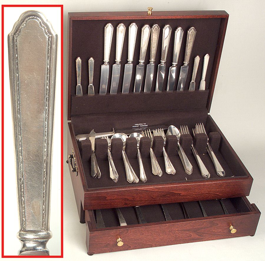 William & Mary (Sterling, 1921, No Monos) 66 Piece Set by Lunt Silver-1