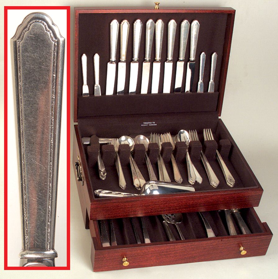 William & Mary (Sterling, 1921, No Monos) 67 Piece Set by Lunt Silver-1