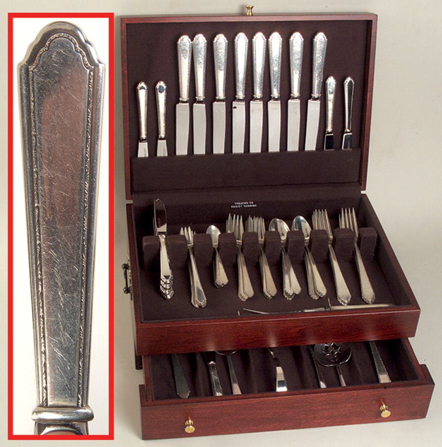 William & Mary (Sterling, 1921, No Monos) 65 Piece Set by Lunt Silver-1
