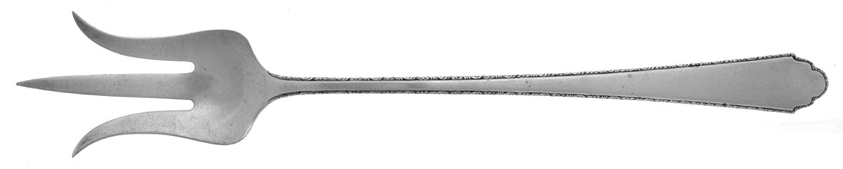 William & Mary (Sterling, 1921, No Monos) Large Lettuce Serving Fork by Lunt Silver-1