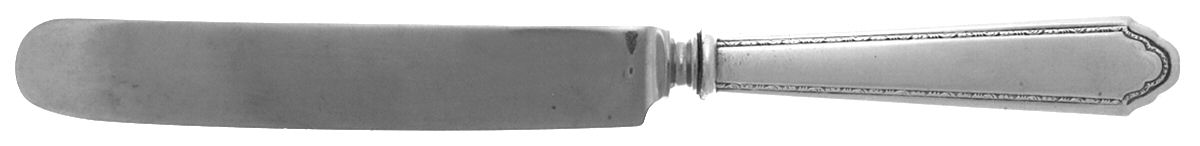 William & Mary (Sterling, 1921, No Monos) Blunt Hollow Handle Knife W/Bolster by Lunt Silver-1