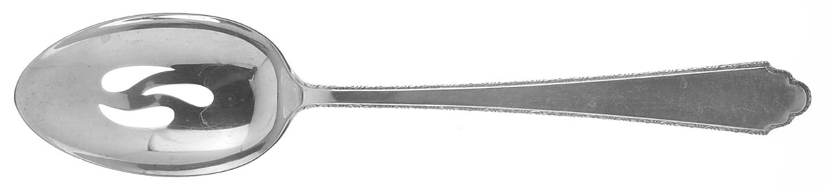 William & Mary (Sterling, 1921, No Monos) Pierced Tablespoon (Serving Spoon) by Lunt Silver-1