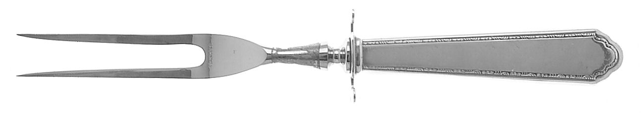 William & Mary (Sterling, 1921, No Monos) Large Stainless-Prong Roast Carving Fork by Lunt Silver-1