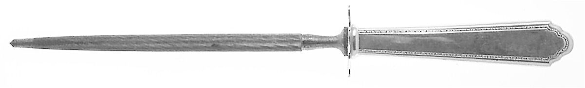 William & Mary (Sterling, 1921, No Monos) Small Steel Rod Sharpener Knife by Lunt Silver-1