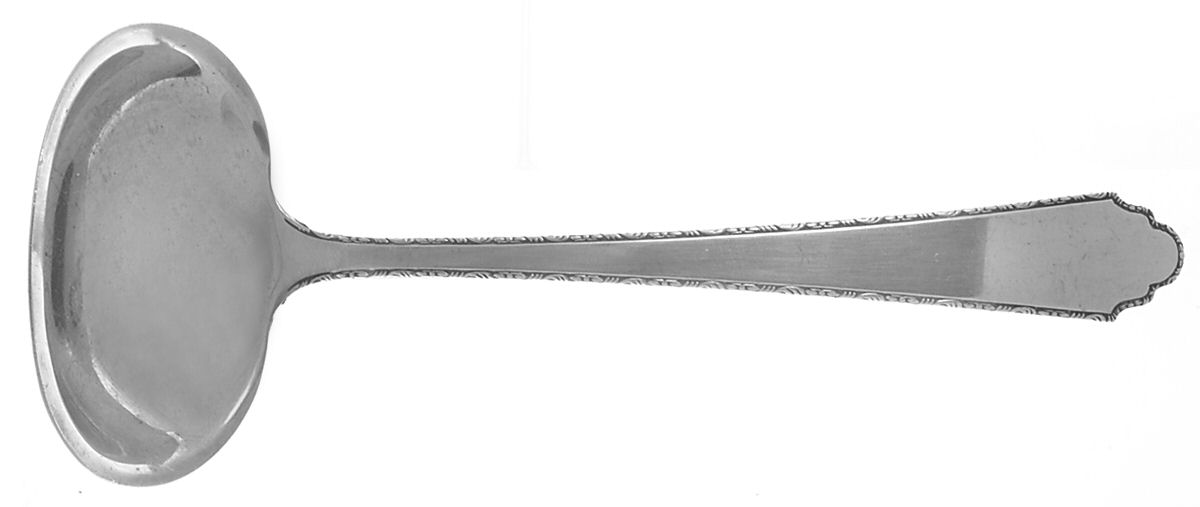 William & Mary (Sterling, 1921, No Monos) Solid Gravy Ladle by Lunt Silver-1