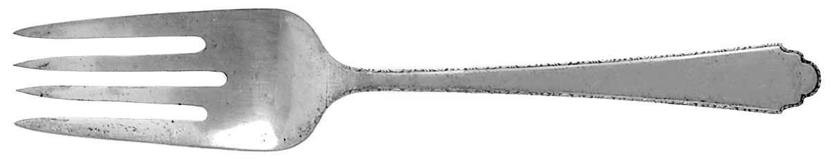 William & Mary (Sterling, 1921, No Monos) Individual Solid Fish Fork by Lunt Silver-1