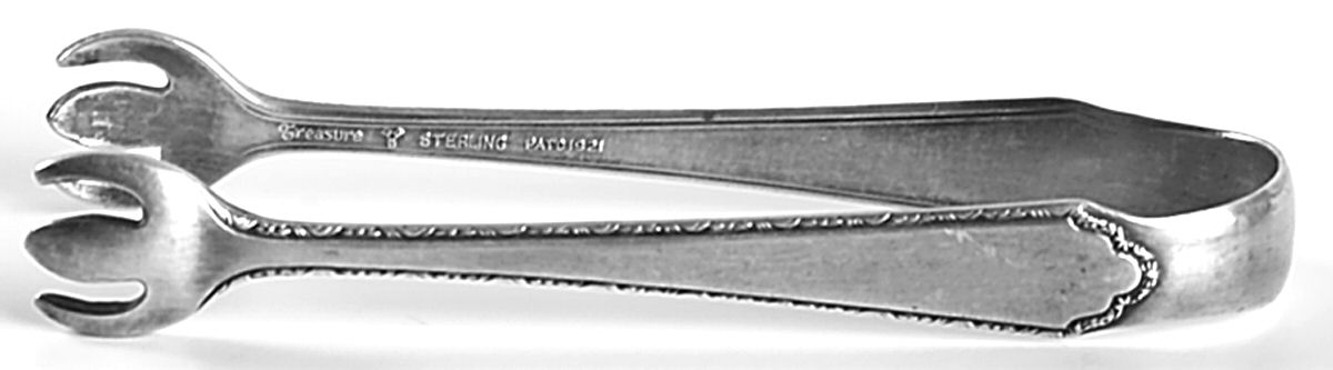William & Mary (Sterling, 1921, No Monos) Bon Bon Tongs by Lunt Silver-1