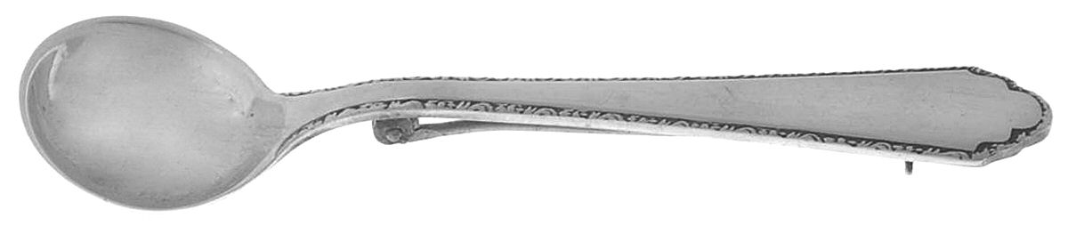 William & Mary (Sterling, 1921, No Monos) Lapel Pin by Lunt Silver-1