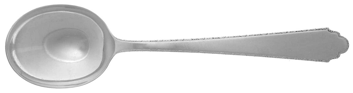 William & Mary (Sterling, 1921, No Monos) Round Bowl Soup Spoon (Gumbo) by Lunt Silver-1