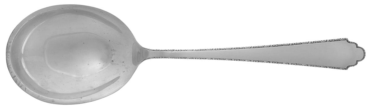 William & Mary (Sterling, 1921, No Monos) Large Solid Berry/Casserole Spoon by Lunt Silver-1