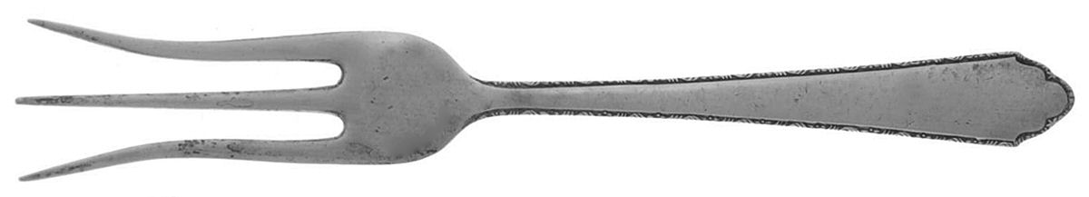 William & Mary (Sterling, 1921, No Monos) Lemon Fork by Lunt Silver-1