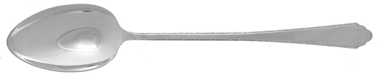 William & Mary (Sterling, 1921, No Monos) Large Solid Dressing Spoon by Lunt Silver-1