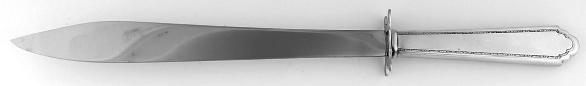 William & Mary (Sterling, 1921, No Monos) Large Stainless Blade Roast Carving Knife by Lunt Silver-1