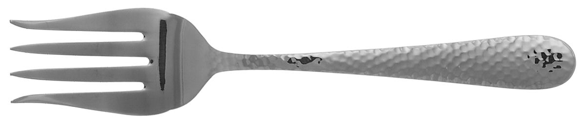 Hammered Classic (Glossy) Medium Solid Cold Meat Serving Fork by Lenox-1