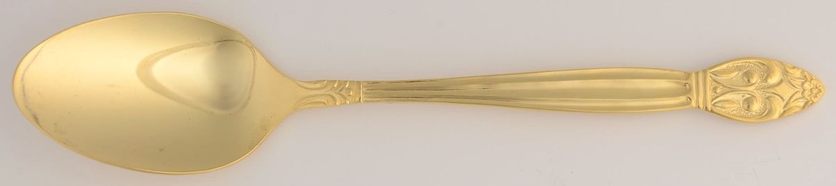 Rutherford (Gold Electroplate) Place/Oval Soup Spoon by Lifetime-1