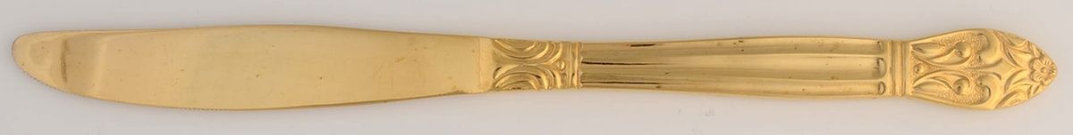 Rutherford (Gold Electroplate) Modern Solid Knife by Lifetime-1