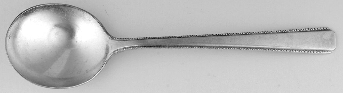 Abbey (Silverplate) Round Bowl Soup Spoon (Gumbo) by L & CM Co-1