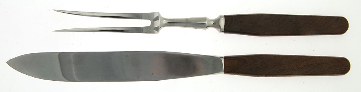 LUD4 (Stainless) Small Stainless Blade 2-Piece Steak Carving Set by Lundtofte-1