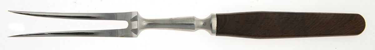 LUD4 (Stainless) Small Steak Carving Fork with Stainless Prongs by Lundtofte-1