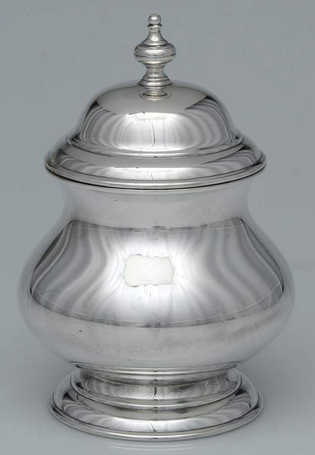 Mid Georgian (Sterling, Hollowware) Sugar Bowl & Lid by Lunt Silver-1