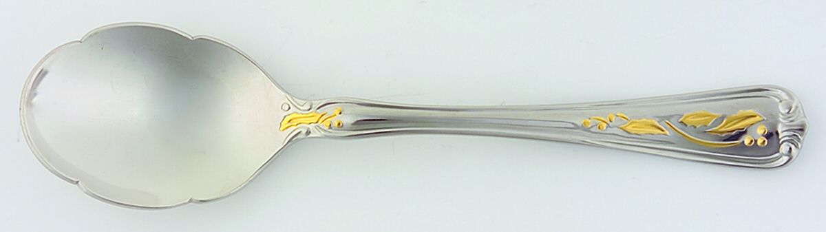 Golden Holiday (Stainless, Gold Acct) Sugar Spoon by Lenox-1