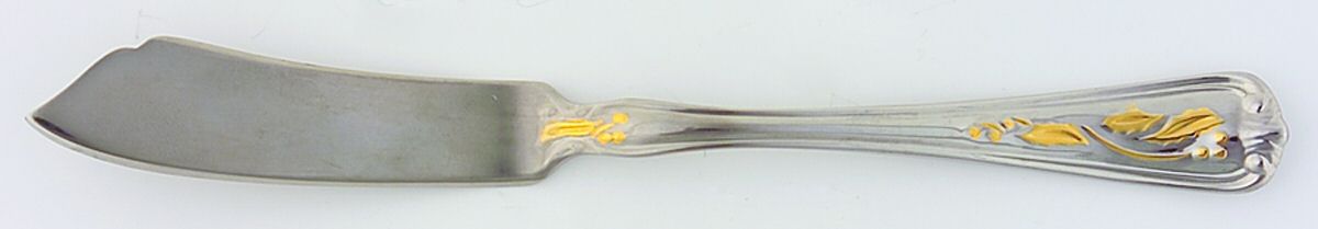 Golden Holiday (Stainless, Gold Acct) Flat Handle Master Butter Knife by Lenox-1