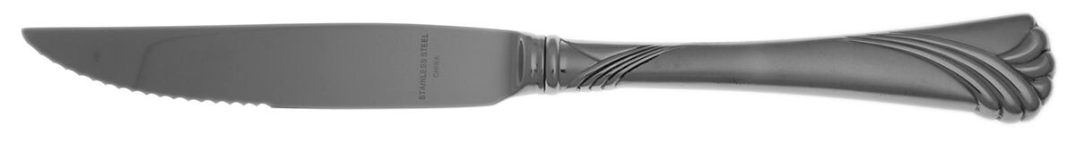 Kelly Frosted (Stainless) Steak Knife Individual Hollow, Serrate HC by Lenox-1