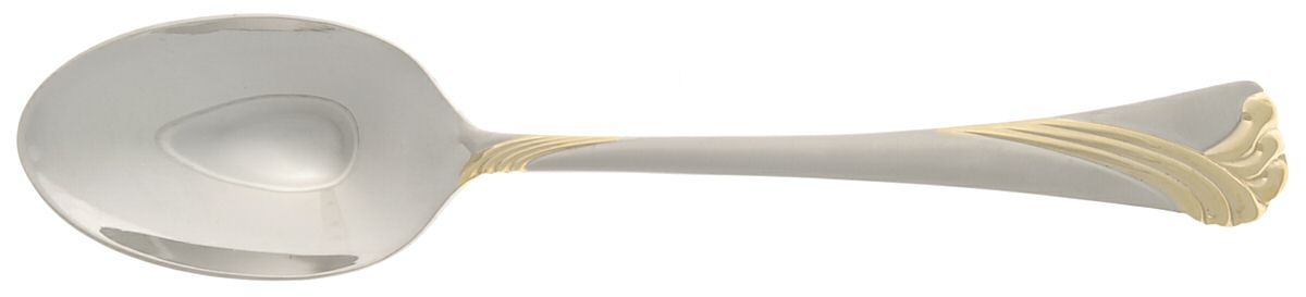 Kelly Gold Frosted (Stainless) Tablespoon (Serving Spoon) by Lenox-1
