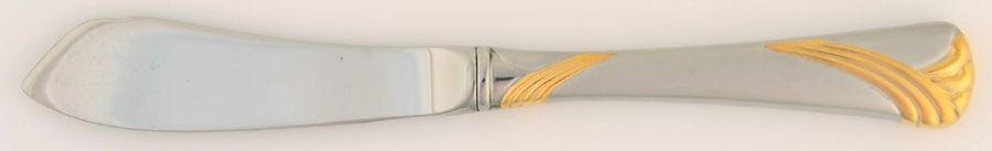 Kelly Gold Frosted (Stainless) Hollow Handle Master Butter Knife by Lenox-1