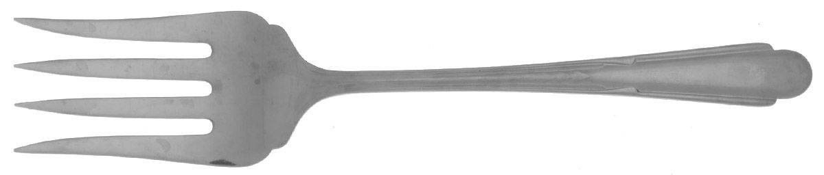 LUW2 (Stainless) Medium Solid Cold Meat Serving Fork by Lucky Wood-1