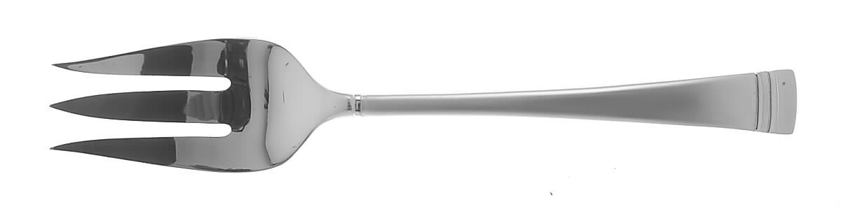 Federal Platinum Frosted  Medium Solid Cold Meat Serving Fork by Lenox-1