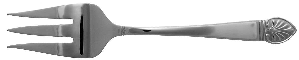 Hannah (Stainless) Medium Solid Cold Meat Serving Fork by Lenox-1