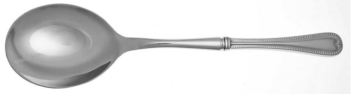 Vintage Jewel (Stainless, Glossy) Casserole Spoon with Smooth Stainless Bowl HC by Lenox-1