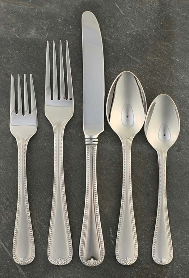 Vintage Jewel Frosted (Stainless) 5 Piece Place Setting by Lenox-1