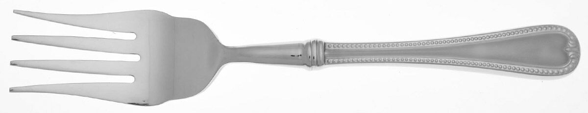 Vintage Jewel Frosted (Stainless) Cold Meat Fork Large, Stainless Tines HC by Lenox-1