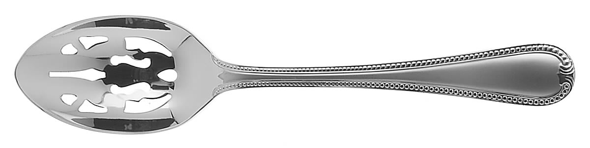 Vintage Jewel Frosted (Stainless) Pierced Tablespoon (Serving Spoon) by Lenox-1