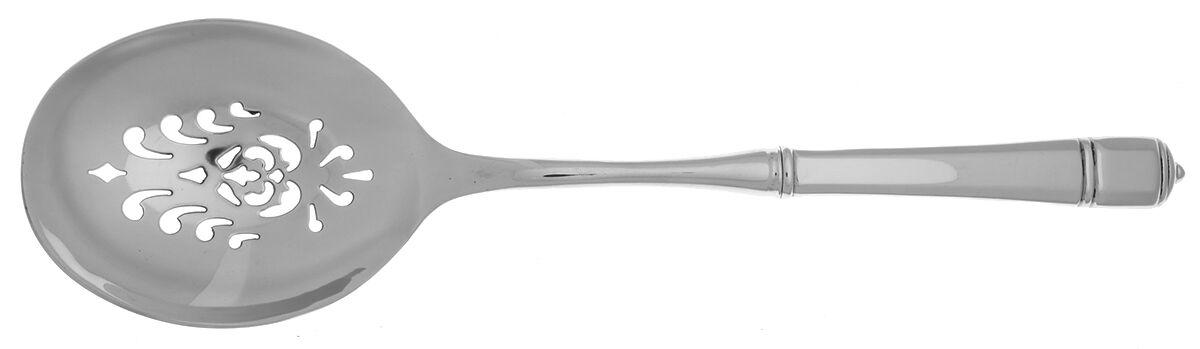 Williamsburg Cannonade (Stainless) Casserole Spoon with Pierced Stainless Bowl HC by Lenox-1