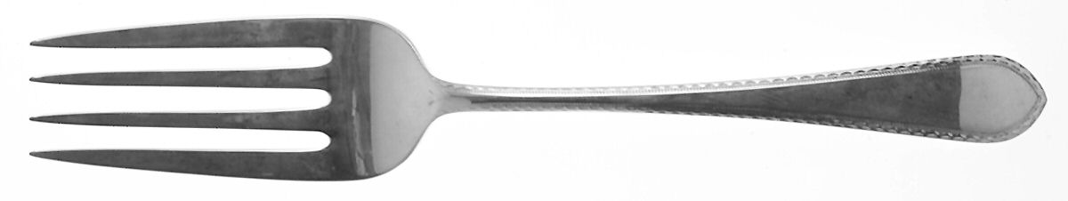 Homes (Sterling) Small Solid Cold Meat Serving Fork by Lunt Silver-1